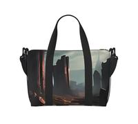 QGGHNISD Sac de voyage à bandoulière à motif cosmétique et maquillage - Résistant à l'eau - Sac à main de grande capacité, Ruines, Taille unique