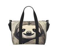 QGGHNISD Sac de voyage à bandoulière à motif cosmétique et maquillage - Résistant à l'eau - Sac à main de grande capacité, Paresseux Mon Spirit., Taille unique