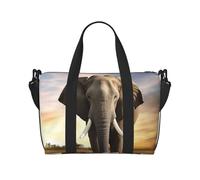 QGGHNISD Sac de voyage à bandoulière pour plaque d'immatriculation - Sac à main résistant à l'eau, sac de gym de grande capacité, Eléphant Walking, Taille unique