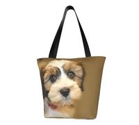 QGGHNISD Sac fourre-tout à bandoulière décontracté pour femme Style folk mexicain Boho Grande capacité Polyester Sac à main Voyage Plage Shopping Bag, Dressage de chien, Taille unique