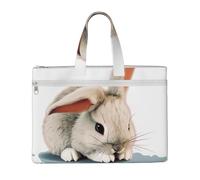 QGGHNISD Sac fourre-tout en toile avec fermeture éclair, sac de rangement de documents avec fermeture éclair, sac de voyage pour bureau, Lapin qui pleure, Taille unique