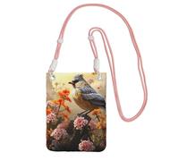 QGGHNISD Sparrow Birds Sing Sac à bandoulière résistant à l'eau de grande capacité avec sangle réglable, sac à bandoulière compact en polyester, rose, Taille unique