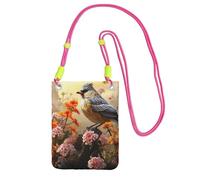 QGGHNISD Sparrow Birds Sing Sac à bandoulière résistant à l'eau de grande capacité avec sangle réglable, sac à bandoulière compact en polyester, Fuchsia, Taille unique