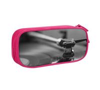 QGGHNISD Trousse à crayons avec cadre d'album de musique, grande capacité, double couche avec séparation, sac à papeterie, fermeture éclair, joli sac à cosmétiques imprimé pour l'école, le bureau, les