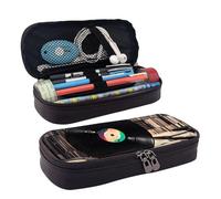 QGGHNISD Trousse à crayons en cuir avec motif de tigre mignon - Grande capacité - Durable - Pour étudiants - Convient pour la papeterie, les cosmétiques, les petits articles, Disques vinyles, Taille