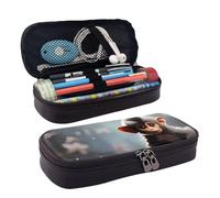 QGGHNISD Trousse à crayons en cuir avec motif de tigre mignon - Grande capacité - Durable - Pour étudiants - Convient pour la papeterie, les cosmétiques, les petits articles, Joli singe, Taille unique