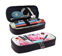 QGGHNISD Trousse à crayons en cuir avec motif de tigre mignon - Grande capacité - Durable - Pour étudiants - Convient pour la papeterie, les cosmétiques, les petits articles, Cosmétique aquarelle