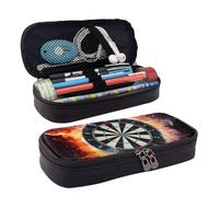 QGGHNISD Trousse à crayons en cuir Phoenix Fire and Water - Grande capacité - Durable - Pour étudiants - Convient pour la papeterie, les cosmétiques, les petits articles, Cible de fléchettes., Taille