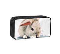 QGGHNISD Trousse à crayons grande capacité en tissu Oxford avec fermeture éclair et motif citrouille d'Halloween, Lapin qui pleure, Taille unique, Trousse de beauté