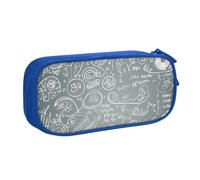 QGGHNISD Trousse à crayons pour questions mathématiques, grande capacité, double couche avec séparation, sac de papeterie à fermeture éclair, joli sac à cosmétiques imprimé pour l'école, le bureau