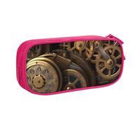 QGGHNISD Trousse à crayons tendance avec engrenages steampunk, grande capacité, double couche avec séparation, fermeture éclair, jolie trousse de maquillage imprimée pour l'école, le bureau, les