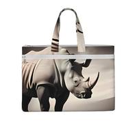 QGGHNISD Zen Stone Sac fourre-tout en toile avec fermeture éclair pour ranger vos documents, Afrique du Sud Animal, Taille unique