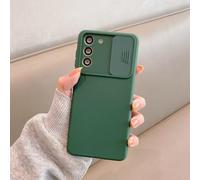 QGGNMGT Coque de Protection en Silicone Liquide pour Objectif d'appareil Photo Coulissant pour Samsung Galaxy S21 S20 Fe 5g S 21 A52 2021 S20fe Coque arrière Souple, Vert Nuit, pour S20 FE