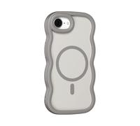 QGGNMGT Coque magnétique de Chargement sans Fil translucide Mate pour iPhone 16, 15, 14 Plus, 13, 12 Pro Max, 16e, Antichoc (pour iPhone 12 Pro Max/GY)