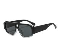 QGGNMGT Lunettes de soleil classiques à double pont pour femmes, style rétro luxueux pour hommes, lunettes de soleil unisexes pour les sports de plein air et la conduite, protection UV400 (noir, tra