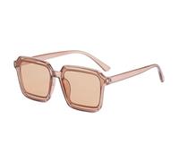 QGGNMGT Lunettes de soleil de luxe à monture large ajourée, style rétro classique, pour femmes et hommes, idéales pour la conduite en extérieur, protection UV400 (Champagne Tea).