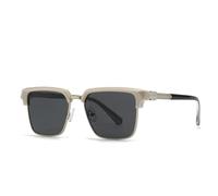 QGGNMGT Lunettes de soleil populaires pour homme Photographie de rue Modèle populaire, Gris fumé, Taille unique