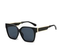 QGGNMGT Lunettes de soleil rétro à dégradé de couleurs bonbon pour femmes, monture contrastée de qualité pour hommes, protection UV400 (noir)