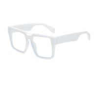 QGGNMGT Lunettes de soleil surdimensionnées pour femmes et hommes, style punk féminin populaire, protection UV400 (blanches)