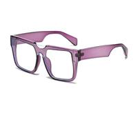 QGGNMGT Lunettes de soleil surdimensionnées pour femmes et hommes, style punk féminin populaire, protection UV400 (violet)