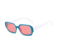 QGGNMGT Lunettes de soleil tendance pour femmes et hommes, protection UV400, patchwork de couleurs, mode été printemps (bleu rose)
