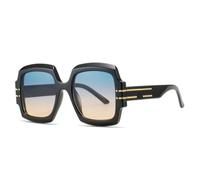 QGGNMGT Lunettes de soleil vintage à grande monture pour femmes, lunettes rétro de luxe pour hommes, lunettes de soleil tendance et décoratives (C6)