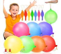 QGGTQG Lot de 30 ballons perforés robustes avec bande élastique - Grands ballons en latex - Pour enfants