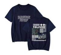 QGHXFY Don Toliver Hardstone Psycho Tour Merch T-Shirt décontracté imprimé à la Mode rétro, Unisexe,Bleu,M