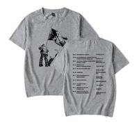 QGHXFY Don Toliver Hardstone Psycho Tour Merch T-Shirt décontracté imprimé à la Mode rétro, Unisexe,Gris,3XL