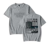 QGHXFY Don Toliver Hardstone Psycho Tour Merch T-Shirt décontracté imprimé à la Mode rétro, Unisexe,Gris,4XL