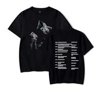 QGHXFY Don Toliver Hardstone Psycho Tour Merch T-Shirt décontracté imprimé à la Mode rétro, Unisexe,Noir,XXL