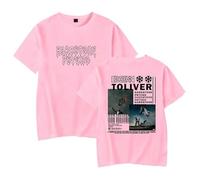QGHXFY Don Toliver Hardstone Psycho Tour Merch T-Shirt décontracté imprimé à la Mode rétro, Unisexe,Rose,XL