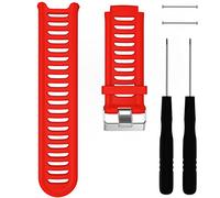 QGHXO Band pour Garmin Forerunner 910 X T, Doux de Remplacement Bracelet de Montre en Silicone pour Garmin Forerunner 910 X T Montre de Sport, Fits 15,2 - 20,6 cm Poignet, Rouge