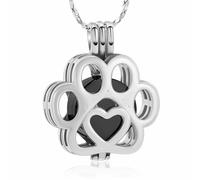 QGJNSGC Bijou de crémation pour animal de compagnie - Collier urne funéraire pour chien, chat, patte - Collier urne avec mini cas Keepsake - Bijou pour homme et femme
