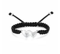 QGJNSGC Bracelet funéraire à Double cœur pour Femme - Urne éternelle dans Mon cœur - Bijou commémoratif pour la Perte de Vos Proches - Cadeau funéraire pour Animal Domestique, Small, Acier Inoxydable
