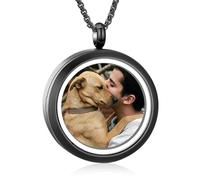 QGJNSGC Collier funéraire en forme de cœur pour cendres - Pendentif urne souvenir en acier inoxydable pouvant contenir des photos et des photos, One Sizes, Acier inoxydable, Zircone cubique