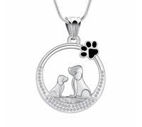 QGJNSGC Collier funéraire en forme de patte d'animal de compagnie pour cendres de chien et chat mignon pour homme et femme, Acier inoxydable, Pas de pierre précieuse