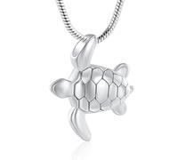 QGJNSGC Collier urne en Forme de Tortue de mer pour Cendres - Bijou Souvenir - Urne funéraire pour Les Amoureux des Animaux de Compagnie et des Tortues humaines, Moderne
