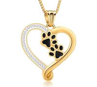 QGJNSGC Collier urne funéraire en forme de patte d'animal de compagnie pour homme et femme - En acier inoxydable - Cadeau souvenir souvenir, Acier inoxydable, Pas de pierre précieuse