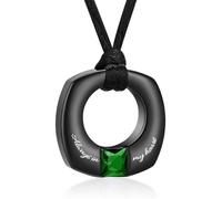 QGJNSGC Collier urne funéraire pour cendres - Collier avec pendentif cercle de vie éternité - Bijoux souvenir « Always in My Heart », Unisexe, Acier inoxydable, Pas de pierre précieuse