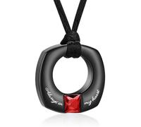 QGJNSGC Collier urne funéraire pour cendres - Collier avec pendentif cercle de vie éternité - Bijoux souvenir « Always in My Heart », Unisexe, Acier inoxydable, Pas de pierre précieuse