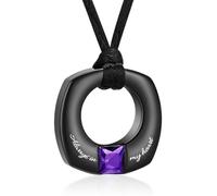 QGJNSGC Collier urne funéraire pour cendres - Collier avec pendentif cercle de vie éternité - Bijoux souvenir « Always in My Heart », Unisexe, Acier inoxydable, Pas de pierre précieuse
