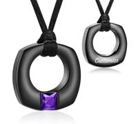 QGJNSGC Collier urne funéraire pour cendres - Collier avec pendentif cercle de vie éternité - Bijoux souvenir « Always in My Heart », Unisexe, Acier inoxydable, Pas de pierre précieuse