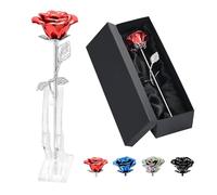 QGJNSGC Urne funéraire en forme de fleur rose pour cendres humaines - Acier inoxydable - Rose - Floral - Urne funéraire pour cendres