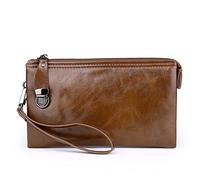 QGKWJP Pochette en cuir PU pour hommes, sac à main, organisateur d'affaires, portefeuilles