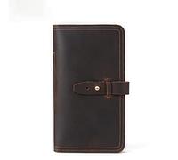 QGKWJP Pochette Longue en Cuir Portefeuille pour Hommes Fait à la Main Grande capacité Sac à Documents Pochette Sac Passeport rétro (Couleur : B, Taille : 11 * 19 * 2cm)