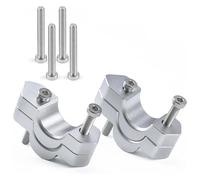 QGMKMVZZBK Tige De Guidon Riser pour BMW pour R1300GS pour Trophy GS1300 2023 Adaptateur D'extension De Guidon Drag Rehausseur Pinces Fixation Rehausseurs Poignées(Argent)