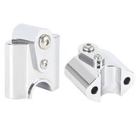 QGMKMVZZBK Tige De Guidon Riser pour BMW pour R18 pour Classic 2020 2021 Adaptateurs De Rehaussement CNC Kit Support Barre Poignée Chrome/Noir Rehausseur Guidon Moto(Argent)