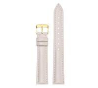 Qgsaghty Bracelet de montre en cuir pour femmes, 10/12/13/14/15/16/17/18/20/22mm, accessoires de montre, boucle ardillon dorée, Beige, 10mm