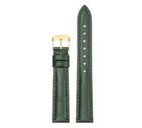 Qgsaghty Bracelet de montre en cuir pour femmes, 10/12/13/14/15/16/17/18/20/22mm, accessoires de montre, boucle ardillon dorée, Vert, 12mm